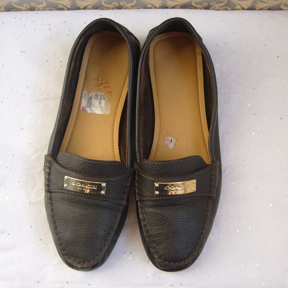 Coach Brown Pebbled Leather Loafer - - Picture 3 of 8
